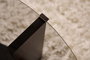 Nordure Mesa de Café Wood Black, Fume Vidrio Templado y Tablero Melamina 75x40x75cm